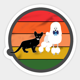 Cat and Dog Sticker